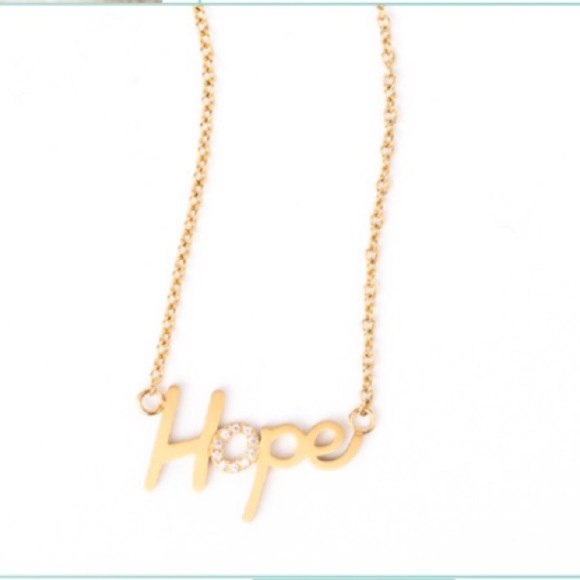 jbloom Jewelry - HOPE Gold-Toned Necklace NIB